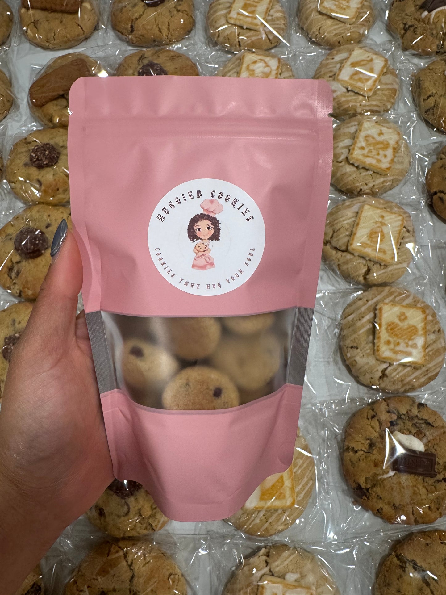 Mini vegan chocolate chip cookies